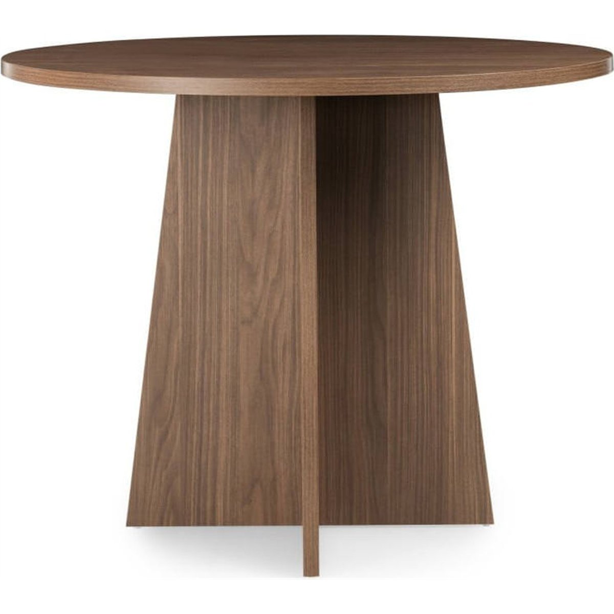 Table à manger ronde en bois pour 4 personnes noyer lincoln, RECOLLECTION
