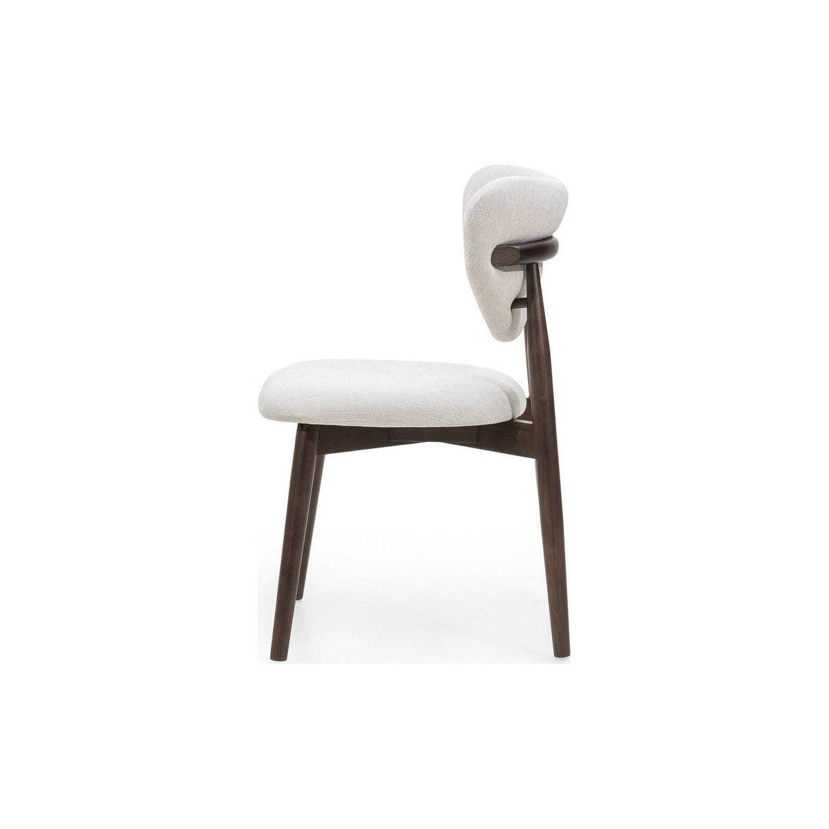 Chaise de salle à manger collection JULIETTE beige et noyer, RECOLLECTION
