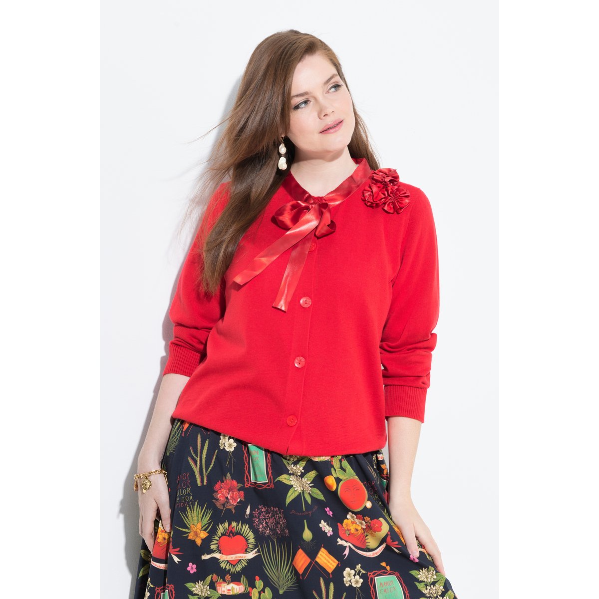 Cardigan col rond et manches longues salsa, ULLA POPKEN