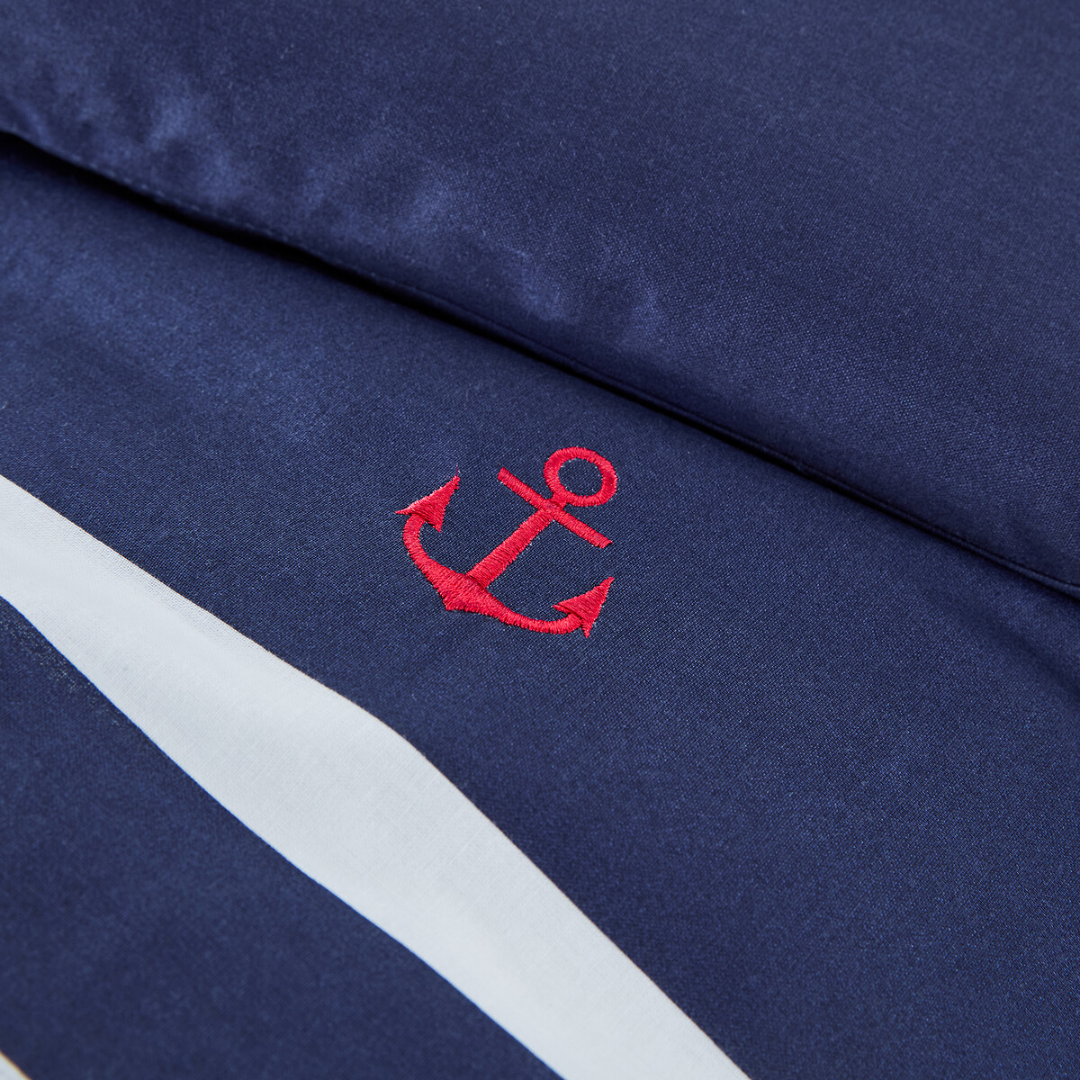 Malo Striped Cotton Duvet Cover navy/white, LA REDOUTE INTERIEURS