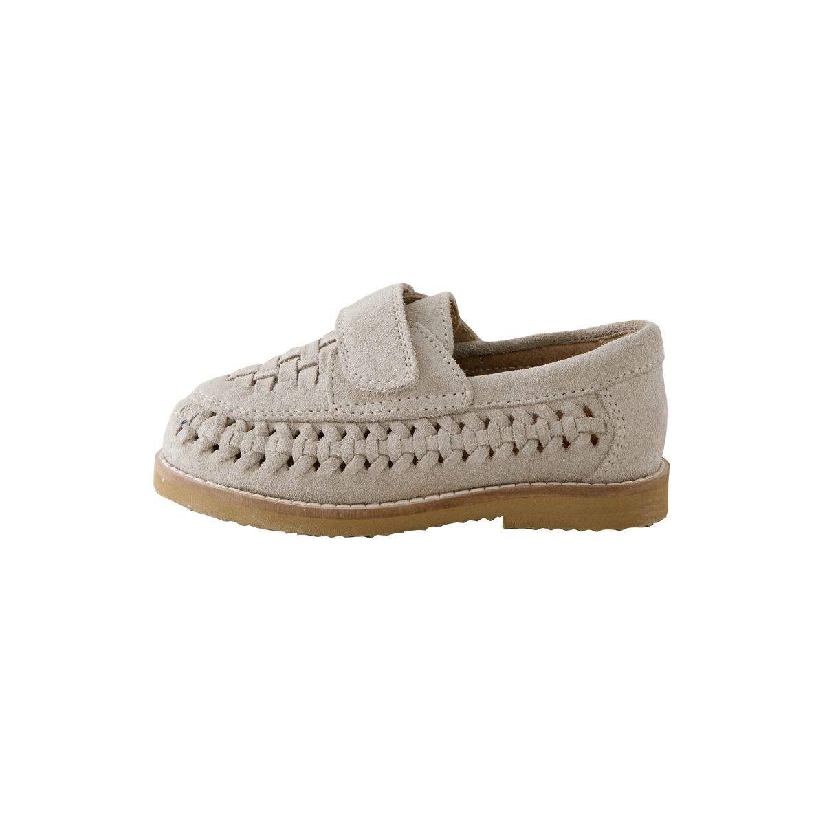 Mocassins en daim tissé à scratch naturel, NEXT