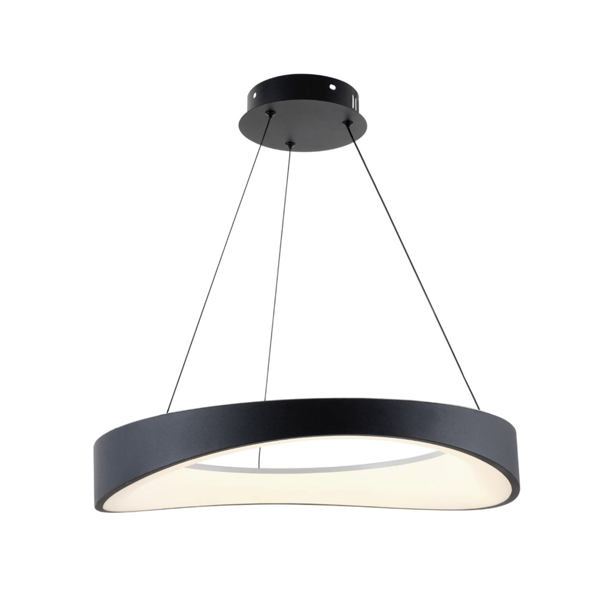 Suspension LED blanche épurée - LINISIA noir, KOSILUM