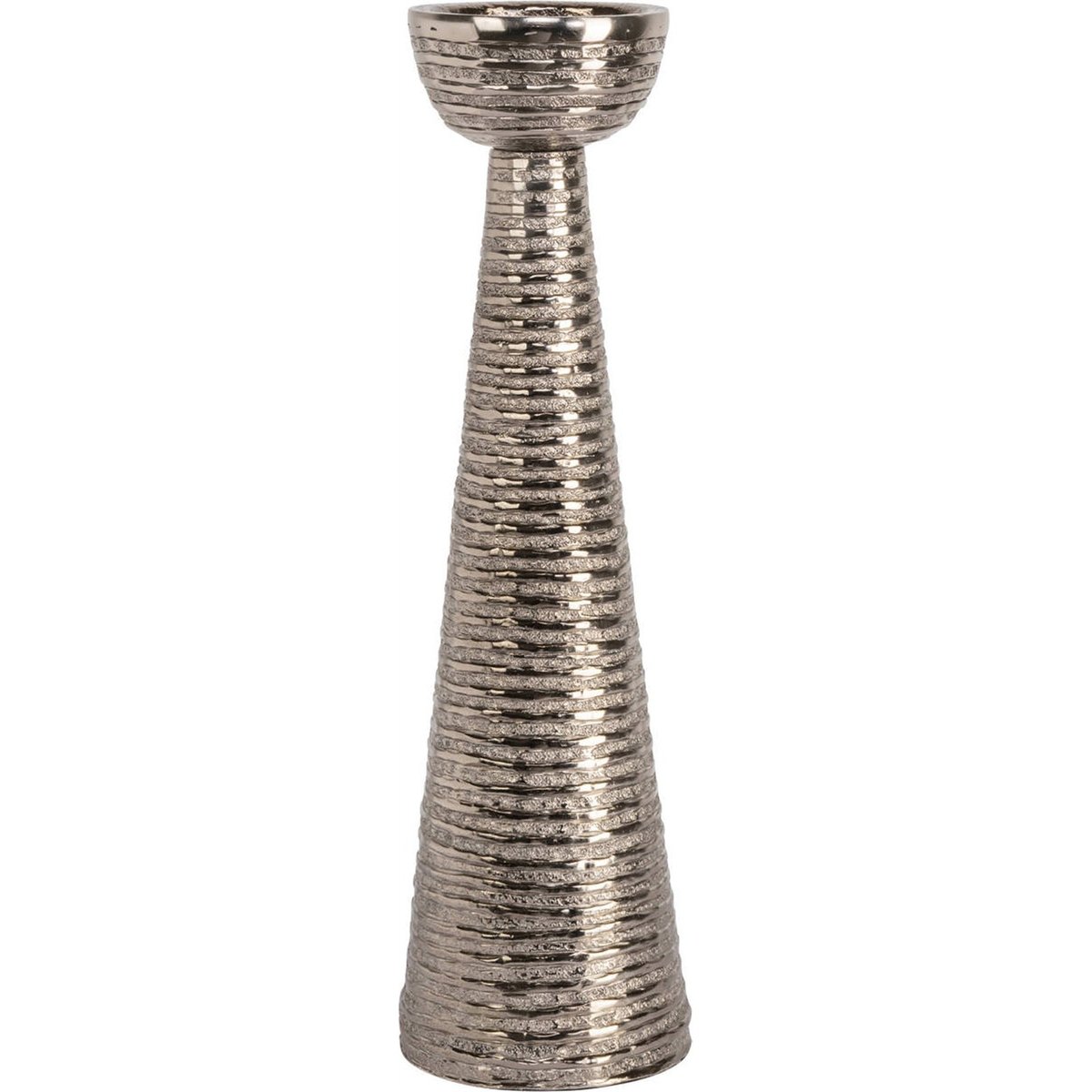 Bougeoir antique aluminium texturé laiton antique, RECOLLECTION