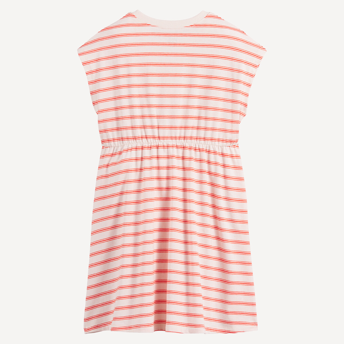 Robe sans manches rayée, en jersey rayé rose/rouge, LA REDOUTE COLLECTIONS