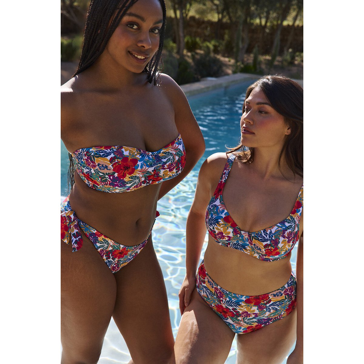 Curaçao Swim Briefs multicolour tropical print, SANS COMPLEXE
