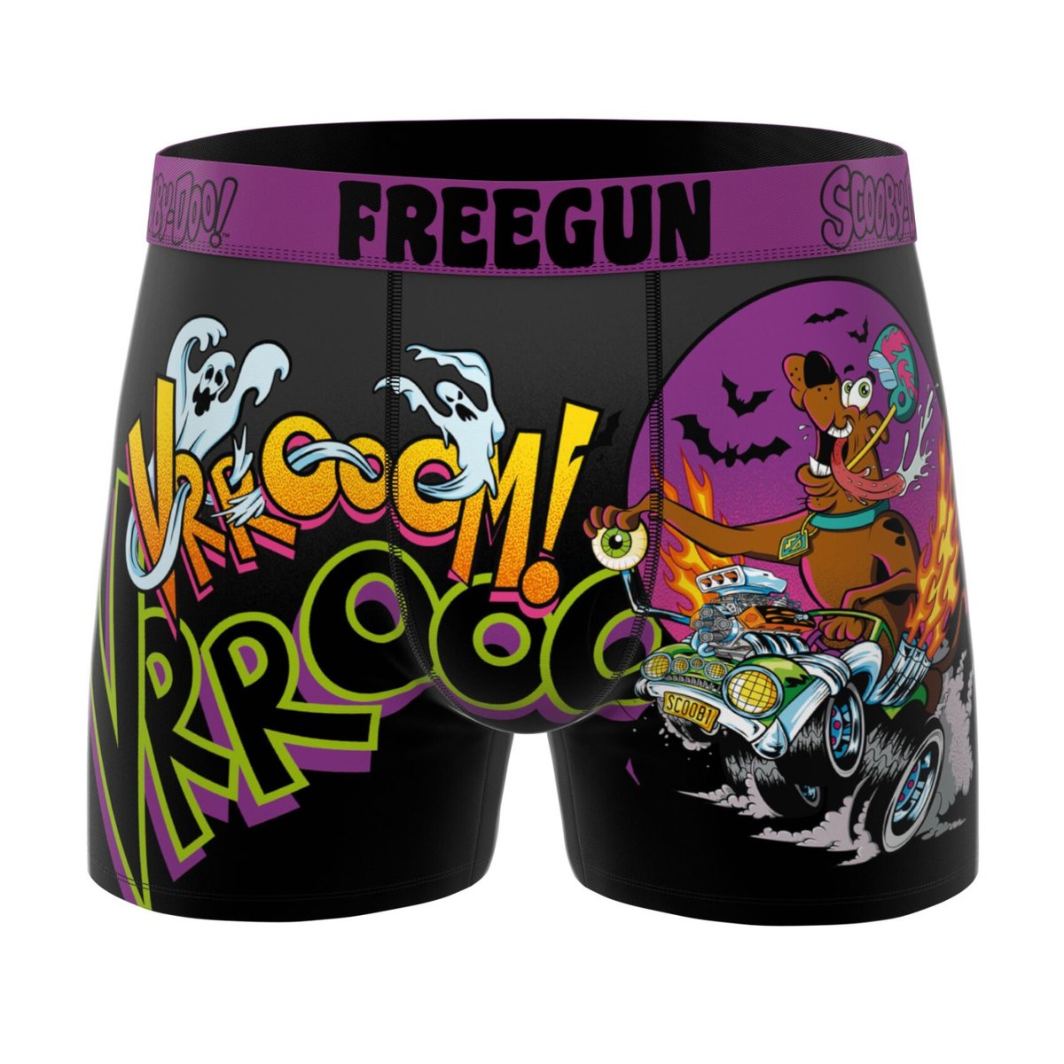 Lot De 3 Boxers Scooby-doo vert/violet/rouge/bleu foncé, FREEGUN