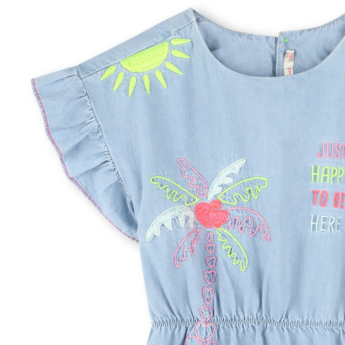 Robe en jean avec broderies bleach, BILLIEBLUSH