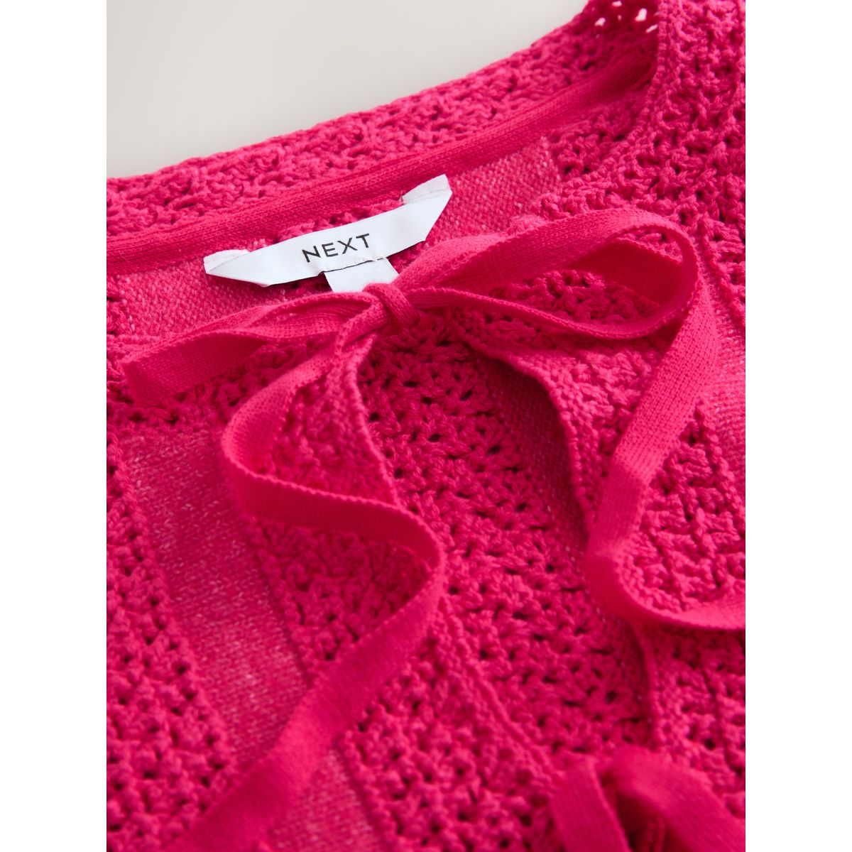 Cardigan en crochet rose, NEXT