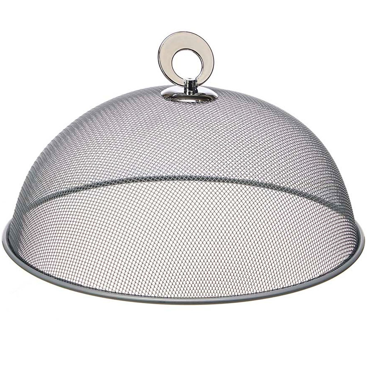 Cloche alimentaire en métal chromé 25x25x9.5cm chrome/inox, WADIGA