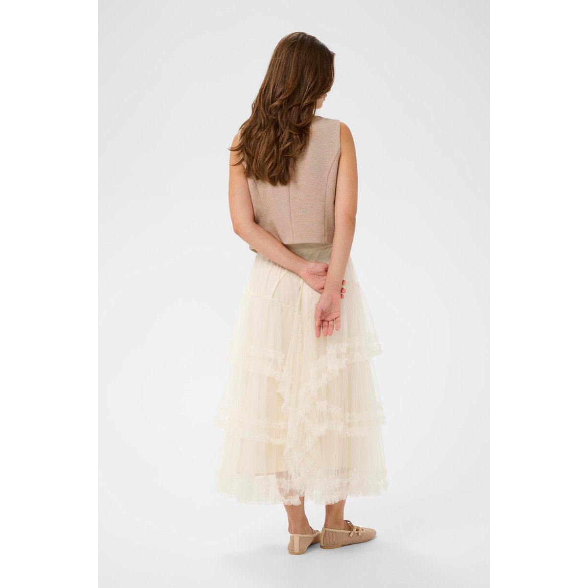 Manteau beige amphora melange, CREAM