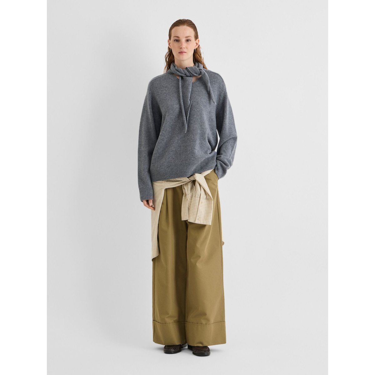 Pull En Maille gris - dark grey melange1, ROUGE EDIT