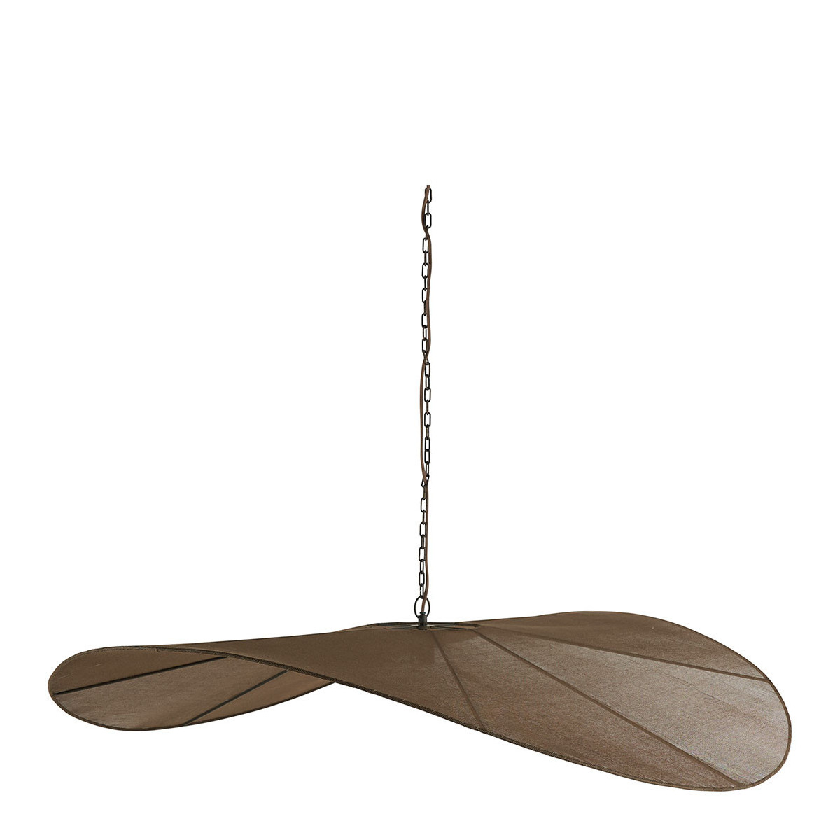 Suspension tissage et métal dia 120x22 marron, BLANC D’IVOIRE