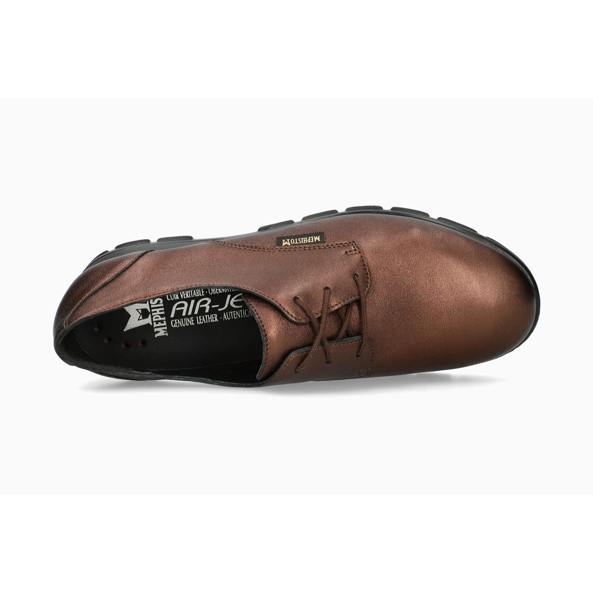Baskets en cuir CHARLIZE gris metallique 5146, MEPHISTO