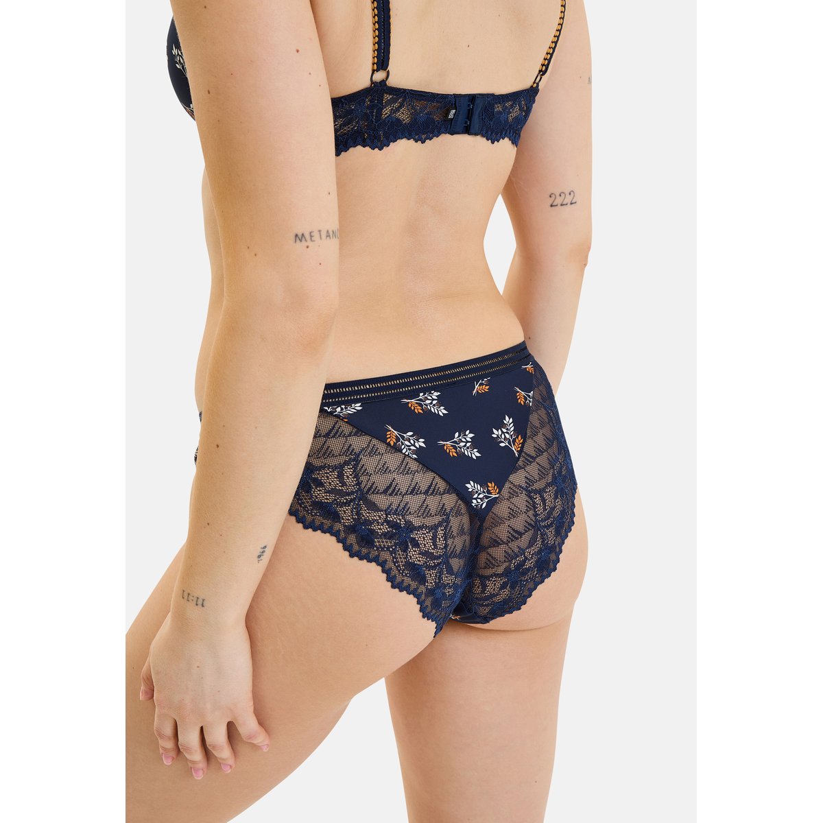 Slip VALERIA feuillage fond marine, BILLET DOUX