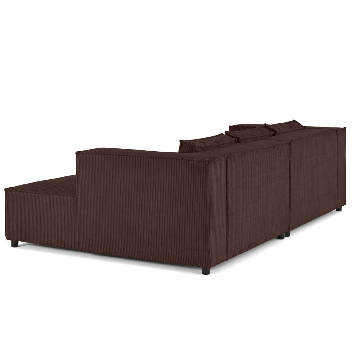 Canapé fixe 3 places - STELLA marron, BEST MOBILIER
