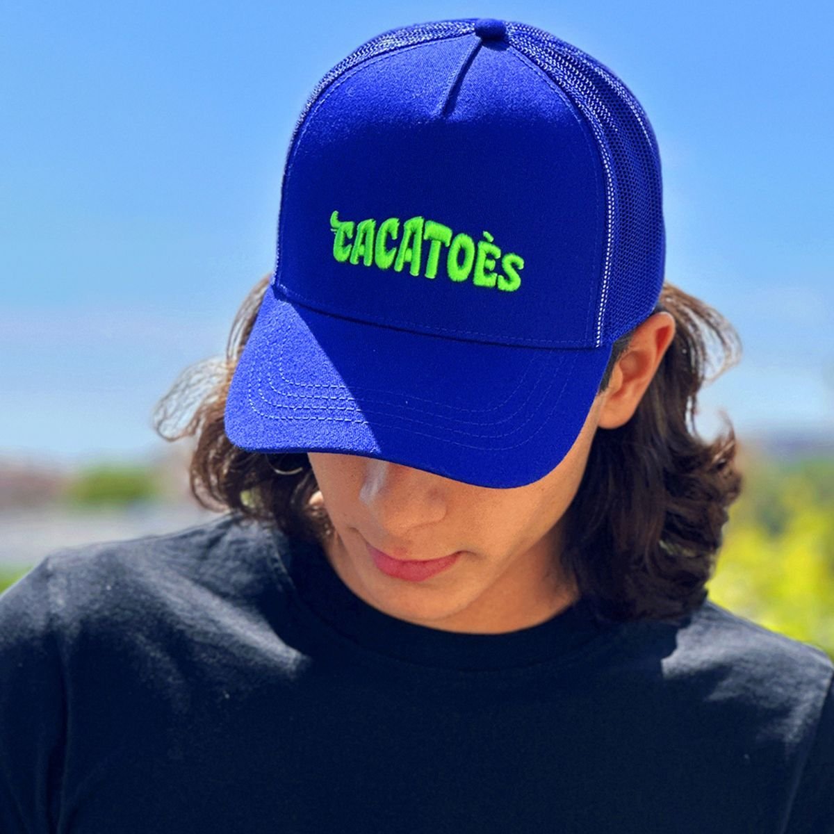 Casquette CAPOEIRA BRASILIA bleu roi / vert fluo, CACATOES