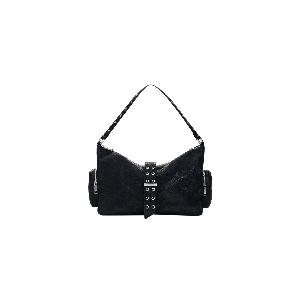 Sac moyen ajouré noir, DESIGUAL