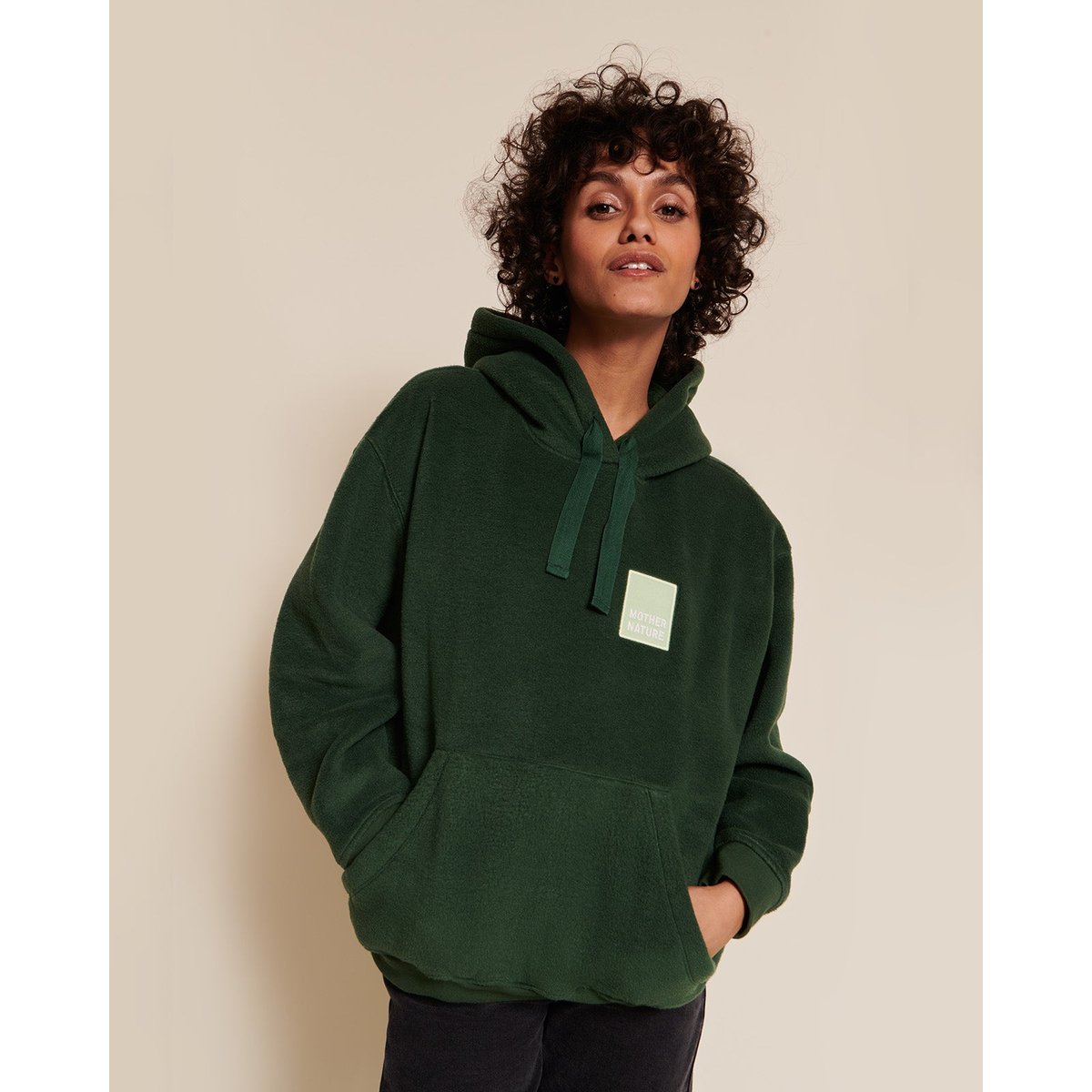 Sweat en polaire recyclée, MOTHER NATURE vert - vert nuit, EMOI EMOI