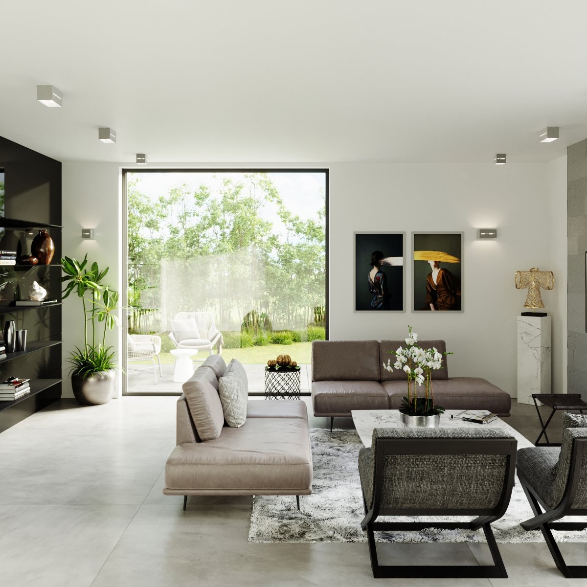 Applique Aluminium Gris G9 1 Lobo gris, EDEN