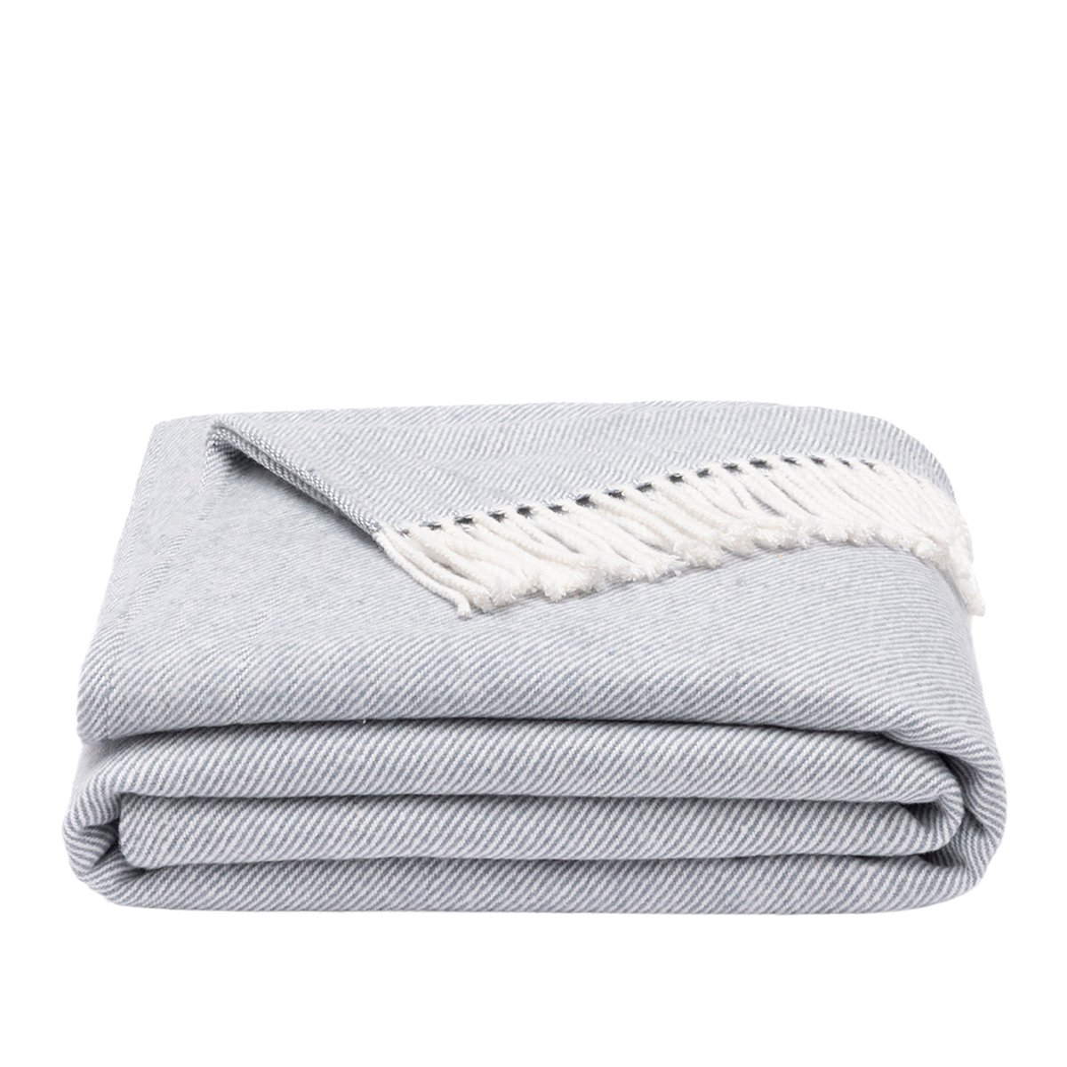 Plaid en coton, COSY bleu clair, ESSIX