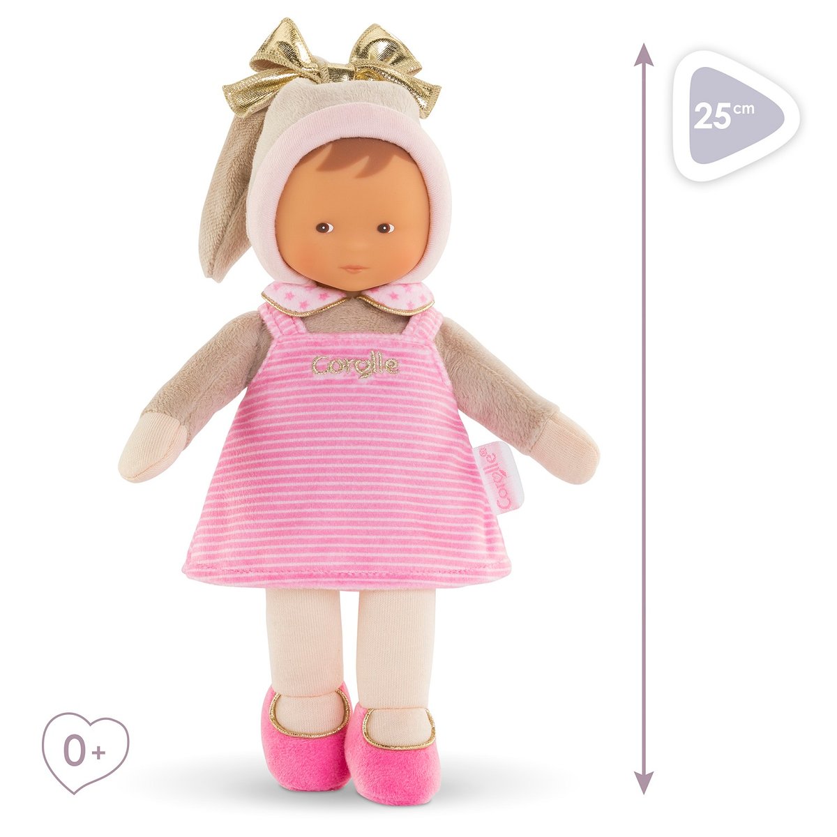 Doudou Miss Rayée Rêves d'Étoiles rose, COROLLE