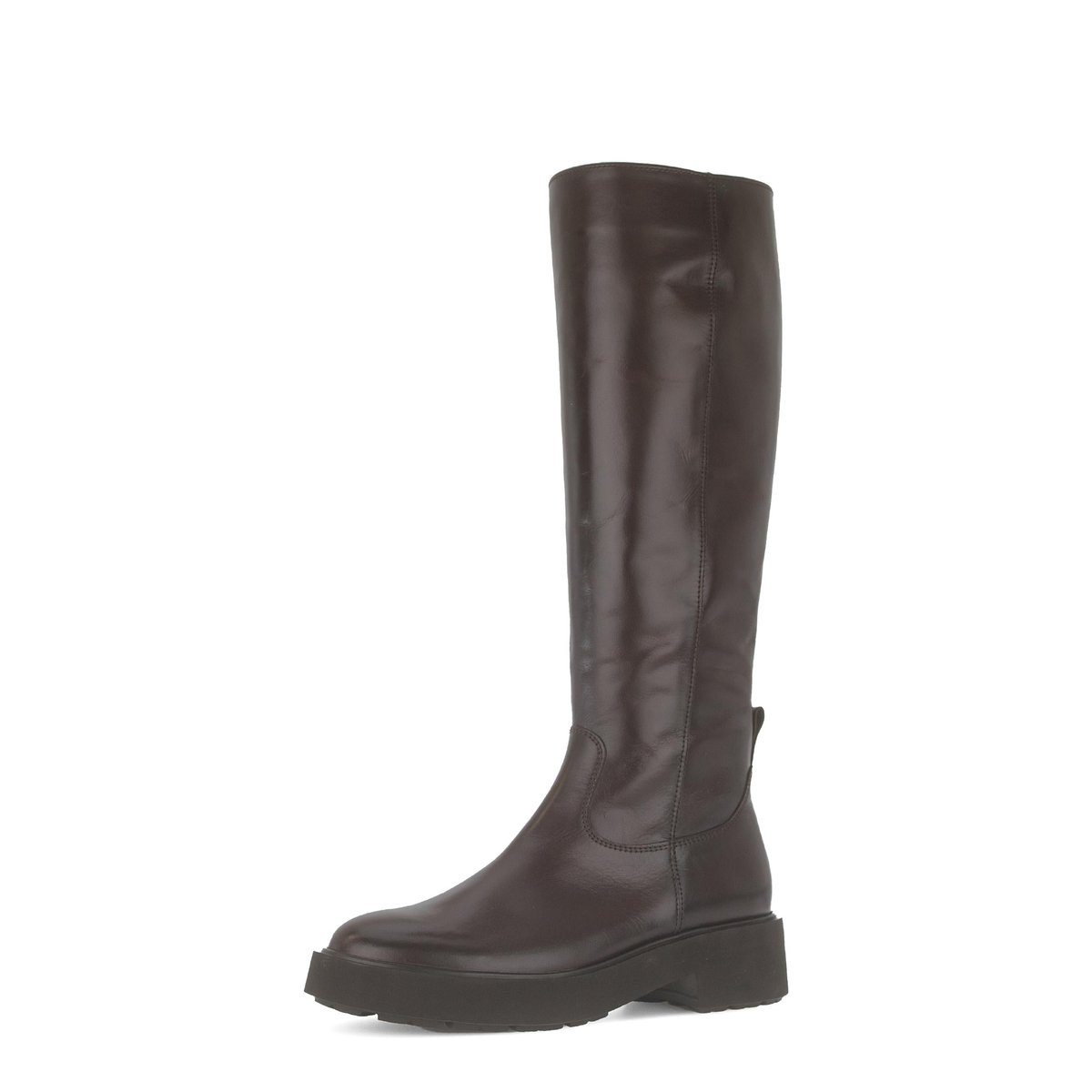 Bottes en cuir lisse à talon décroché cognac, GABOR
