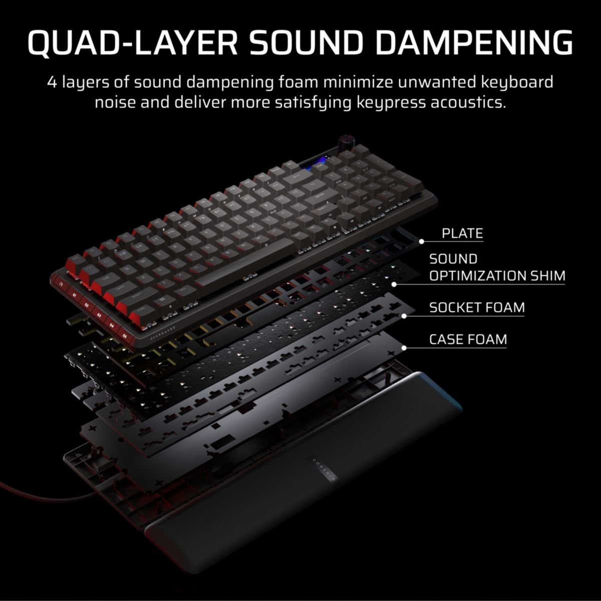 Clavier gamer VANGUARD PRO ONE 96 couleur unique, CORSAIR