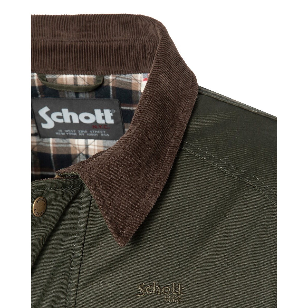 Veste cirée, BECKLEY kaki, SCHOTT