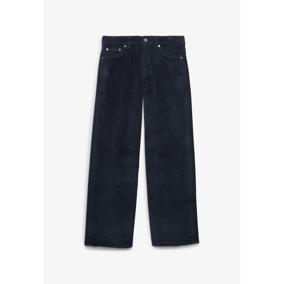 Pantalon en Velours Côtelé Large Taille Moyenne bleu marine éclipse, SUPERDRY