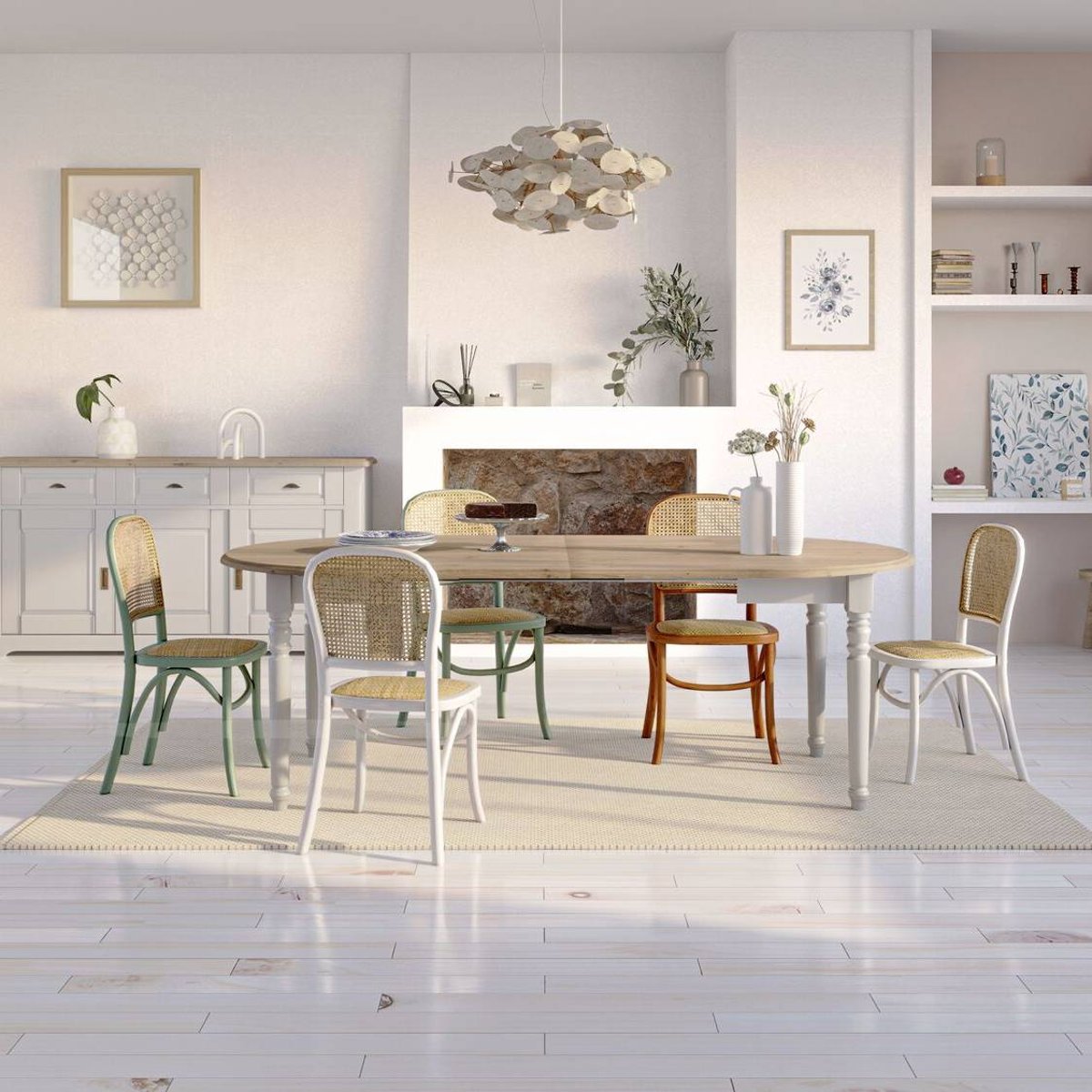 Table ronde extensible - APPOLINE multicolore, CAMIF