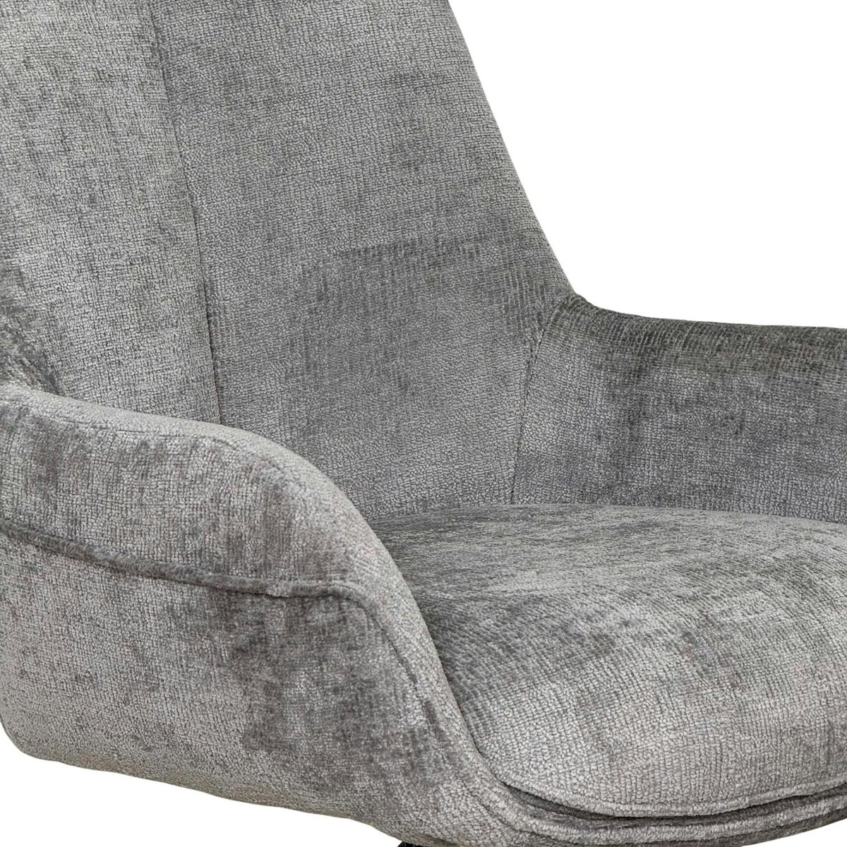 Chaise pivotante en tissu avec accoudoirs (lot de 2) IENA gris, PIER IMPORT
