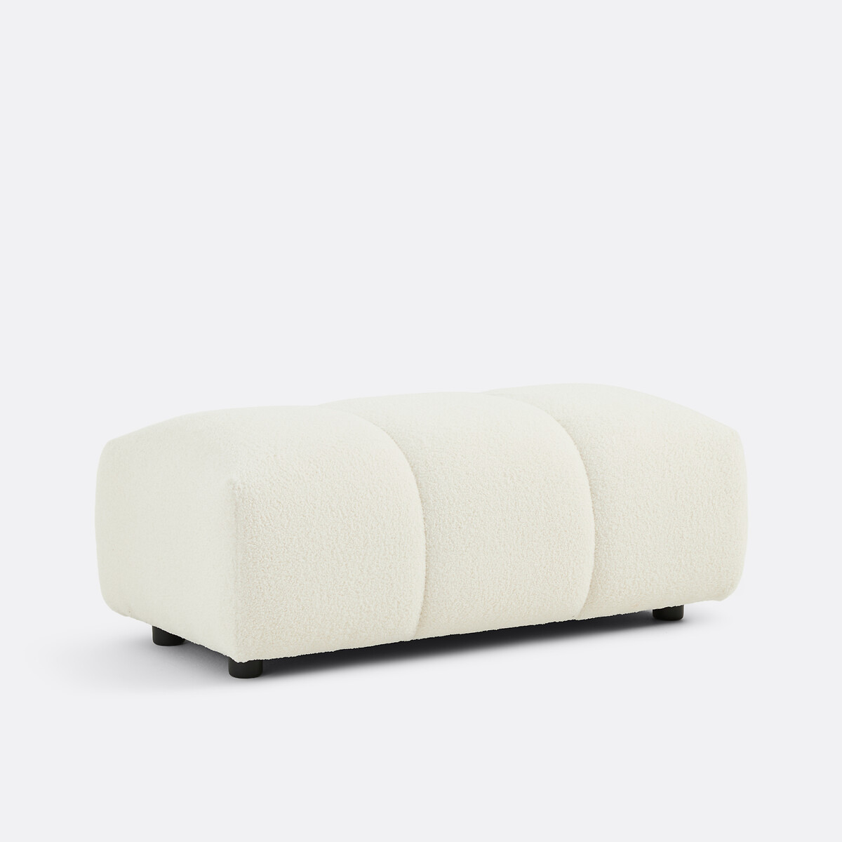 Pouf XL, bouclette épaisse, L109 cm, Nuria ecru, LA REDOUTE INTERIEURS