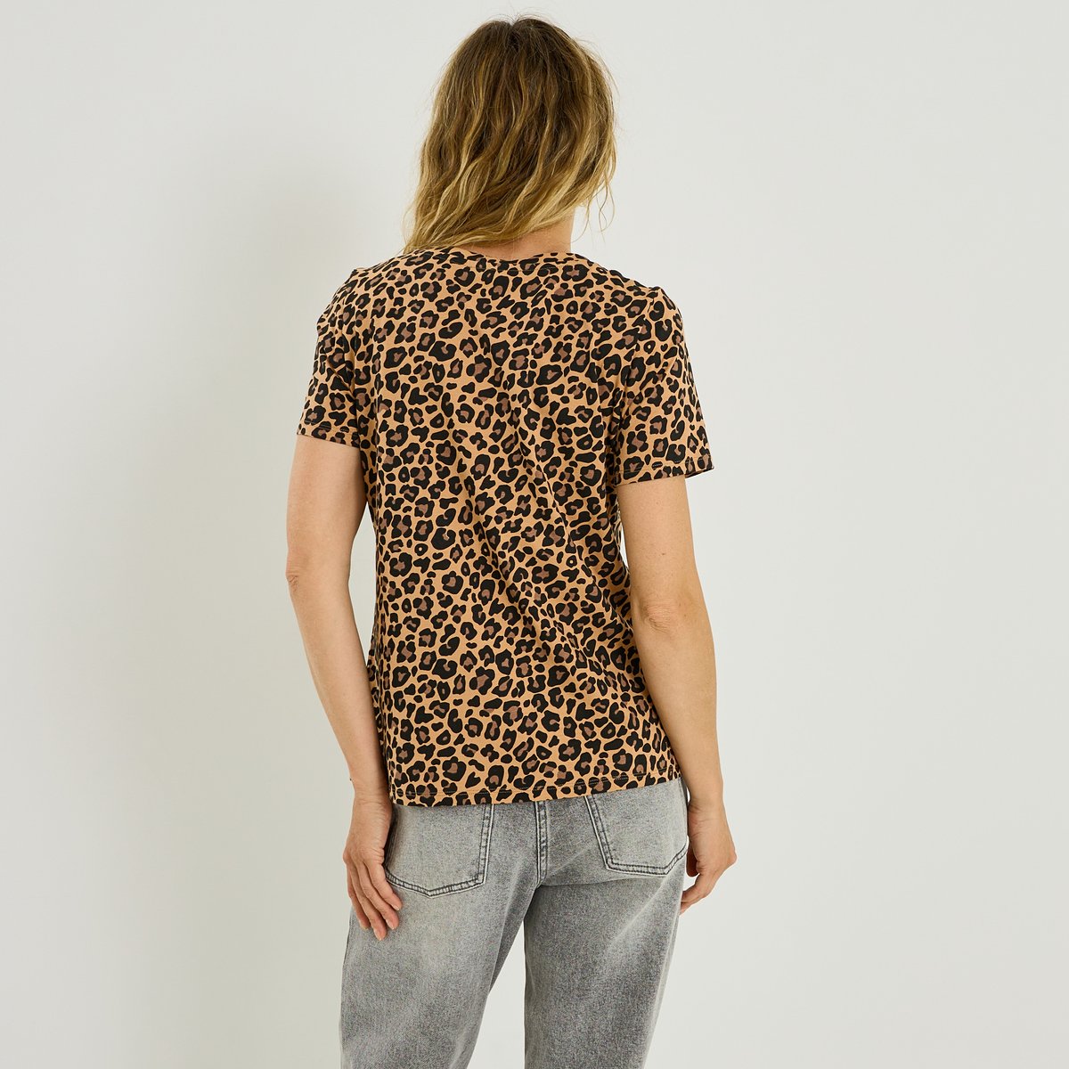 T-shirt imprimé léopard marron, GRAIN DE MALICE