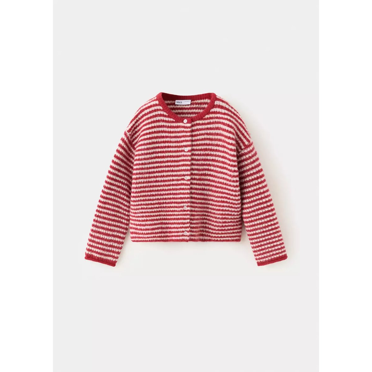 Cardigan maille rayures rouge, MANGO BABY