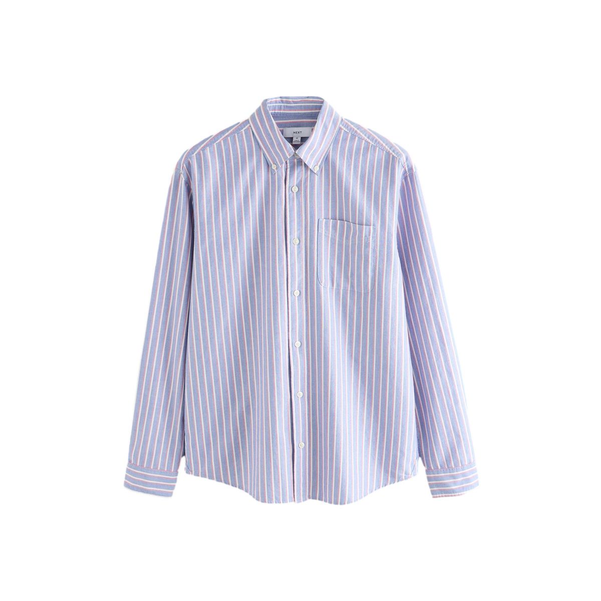 Chemise oxford manches longues à rayure bleu, NEXT