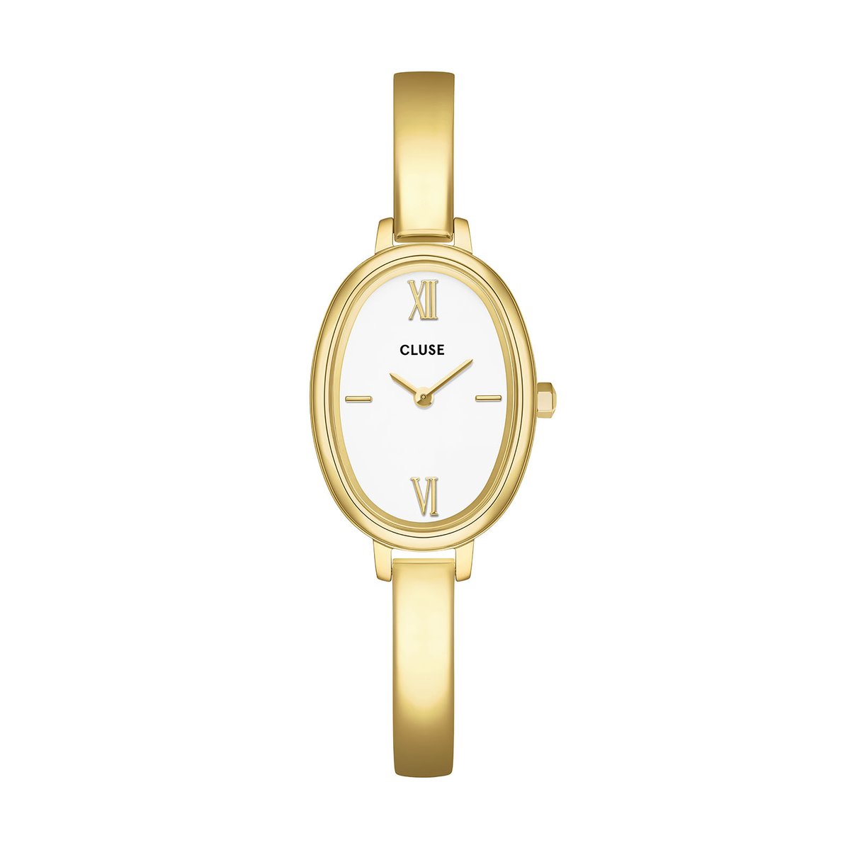 Montre Analogique L'OVALE doré blanc doré, CLUSE