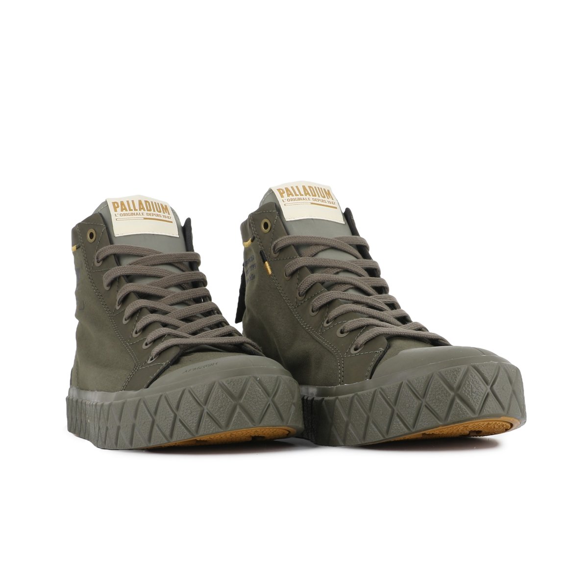 Boots en toile PALLA ACE DETROIT vert-olive night, PALLADIUM