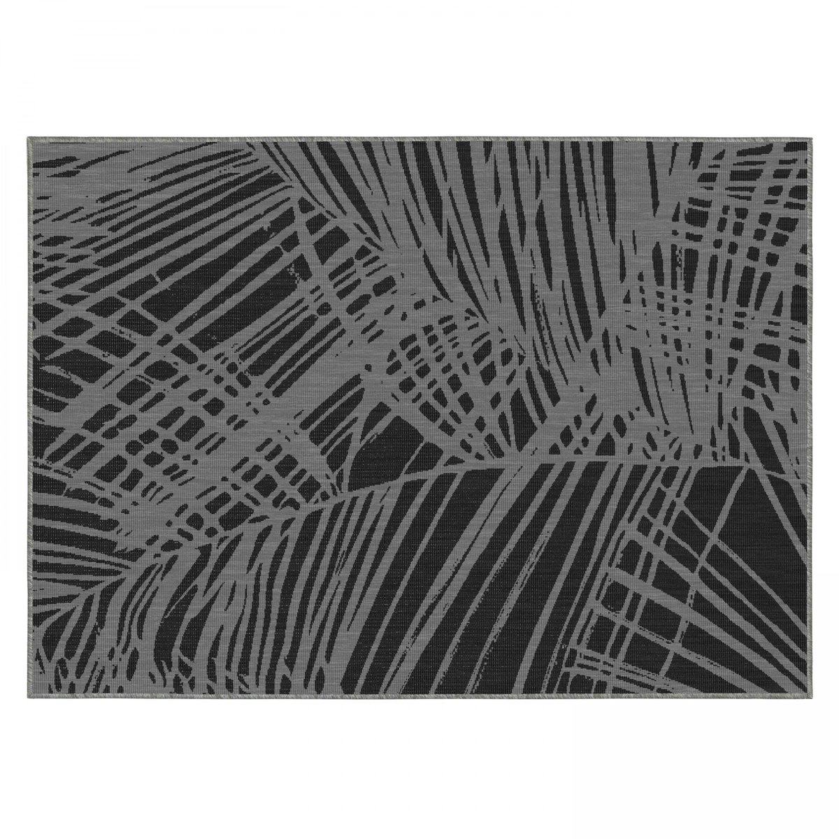 Tapis d'extérieur en polypropylène teinté dans la masse, PALMIO noir, OVIALA