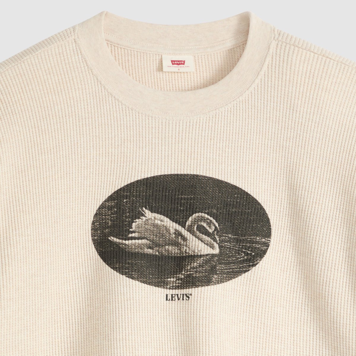 Crew Swan Relaxed Waffle beige - swan snapshot oatmeal heather gray, LEVI'S