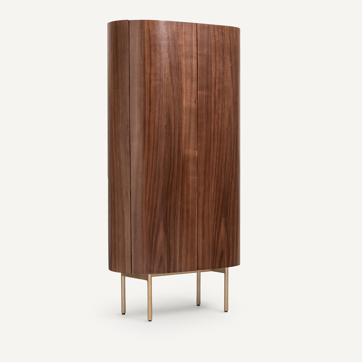 Armoire noyer, plaqué et cuir, Aslen noyer, AM.PM