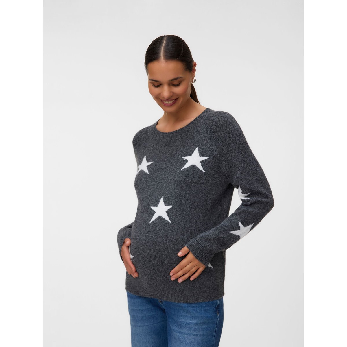 Pull En Maille dark grey melange, VERO MODA