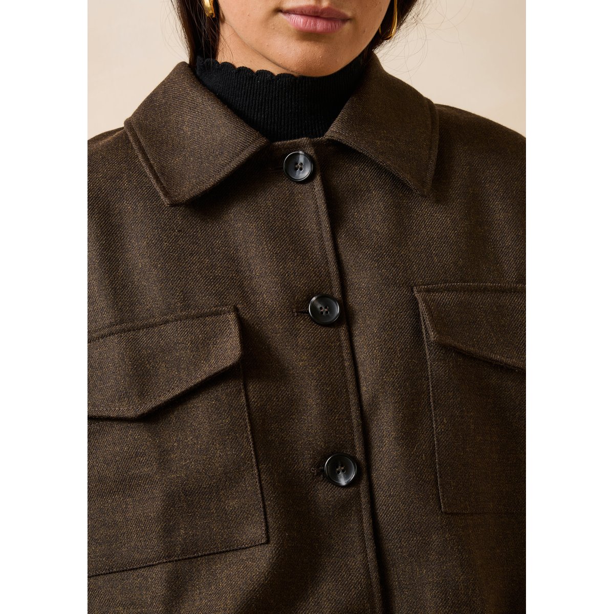 Veste manches longues marron, LA FEE MARABOUTEE