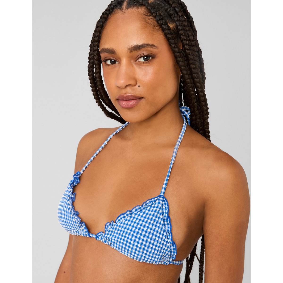 Haut de maillot de bain bleu foncé, BZB