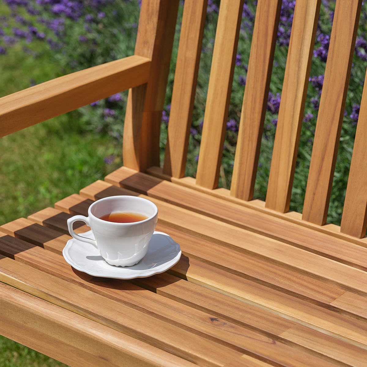 Banc de jardin en acacia massif 150 cm MILOS naturel, BERAH GETAH