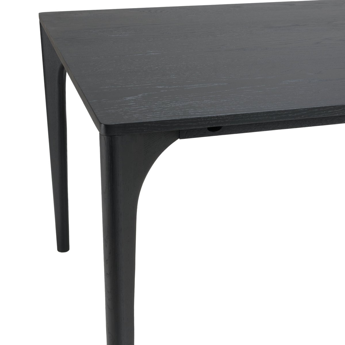 Table de repas moderne noire pieds chêne massif 220 cm PANAMA noir, PIER IMPORT