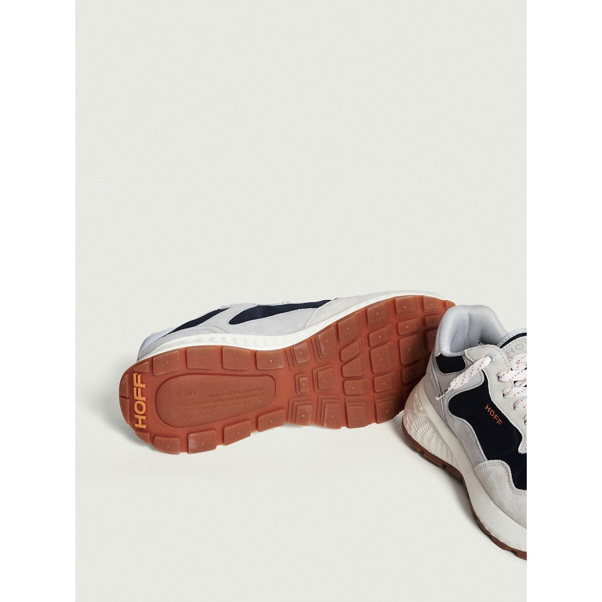 Sneakers in leer blauw, HOFF