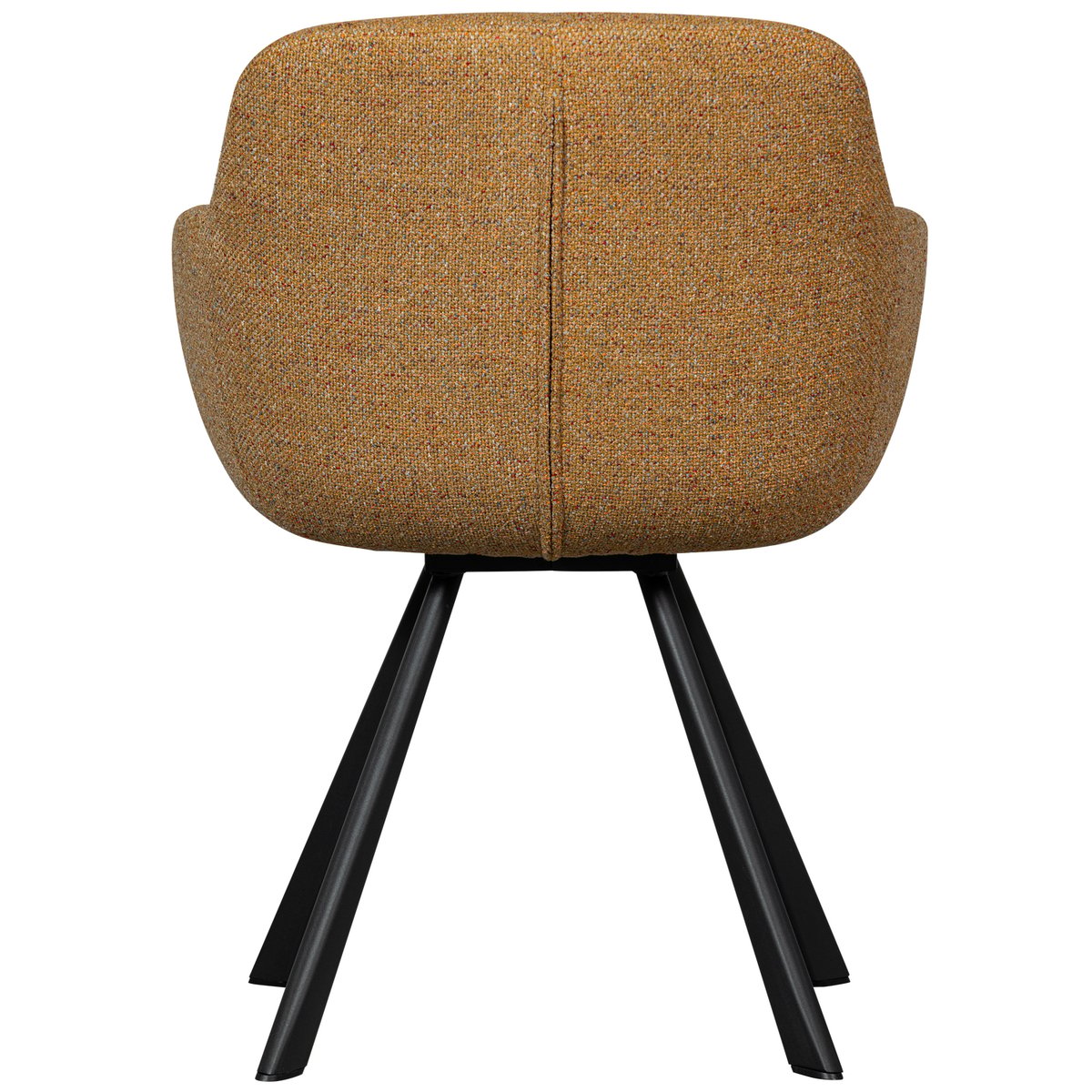 Chaise de table en tissu JUNO jaune, WOOOD