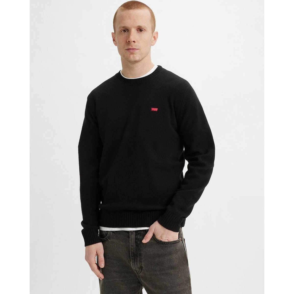 Housemark Crew Neck Wool Blend Jumper black, LEVI'S