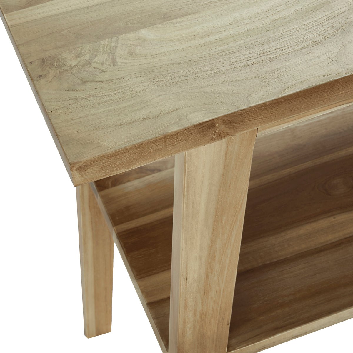 Meuble de salle de bain en teck massif 80 cm SARA naturel, BERAH GETAH