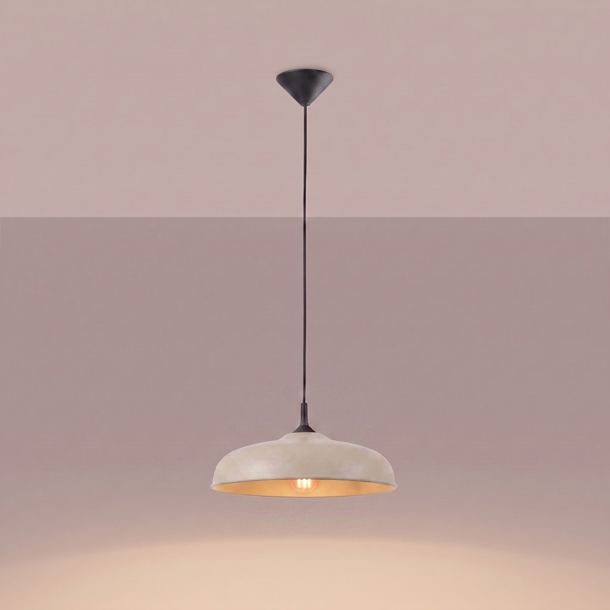 Suspension Acier Taupe E27 1 Gina taupe, EDEN